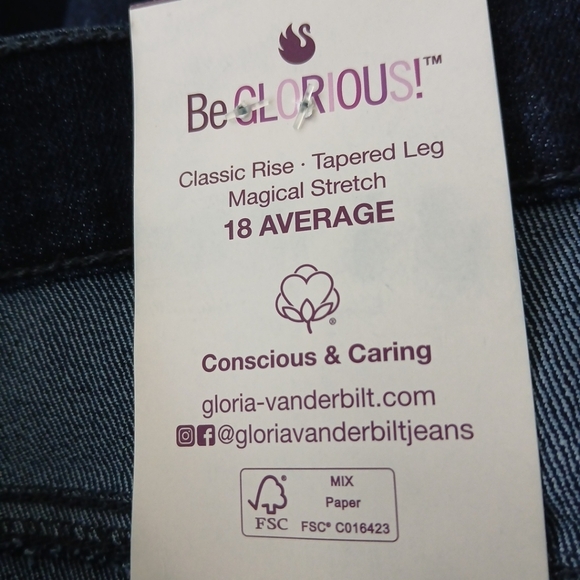 Gloria Vanderbilt Women's Straight Leg Jeans - Dark Blue - Picture 3 of 5